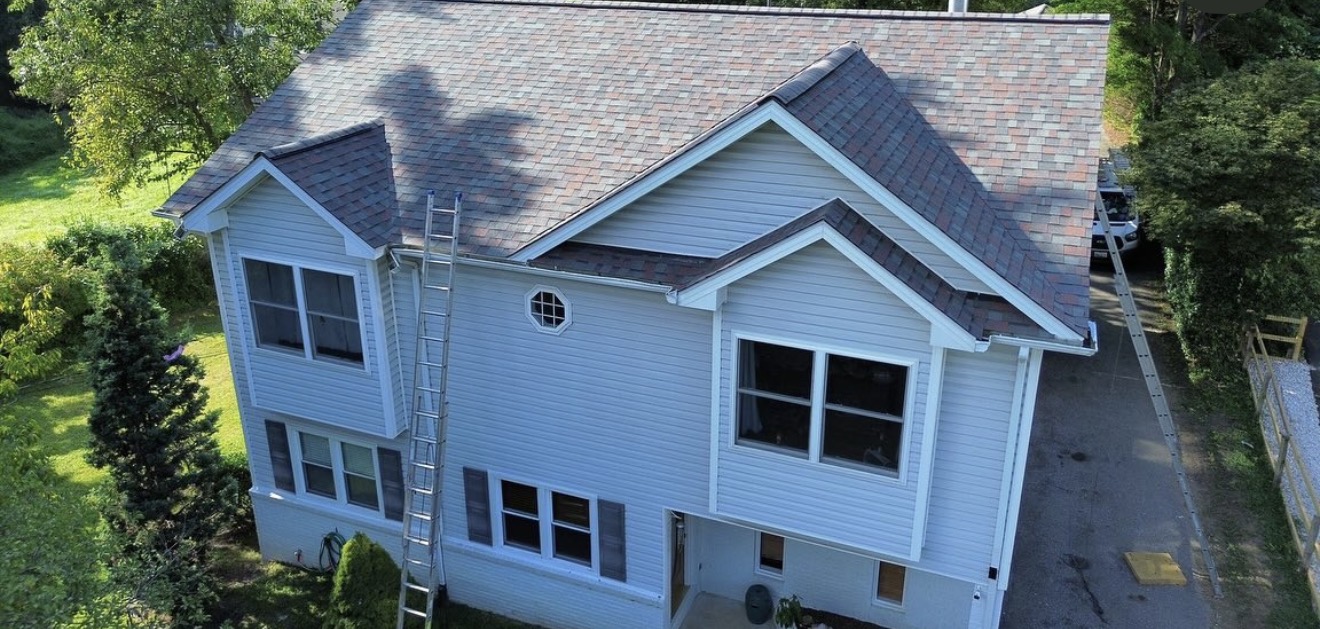 Completed shingle roof
